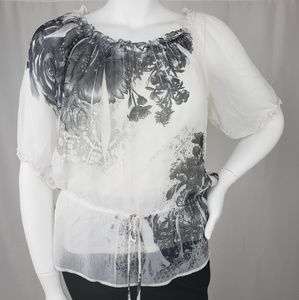 AB Studio Black and white blouse